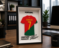 Portugal Legend Football Frame – Premium Desk