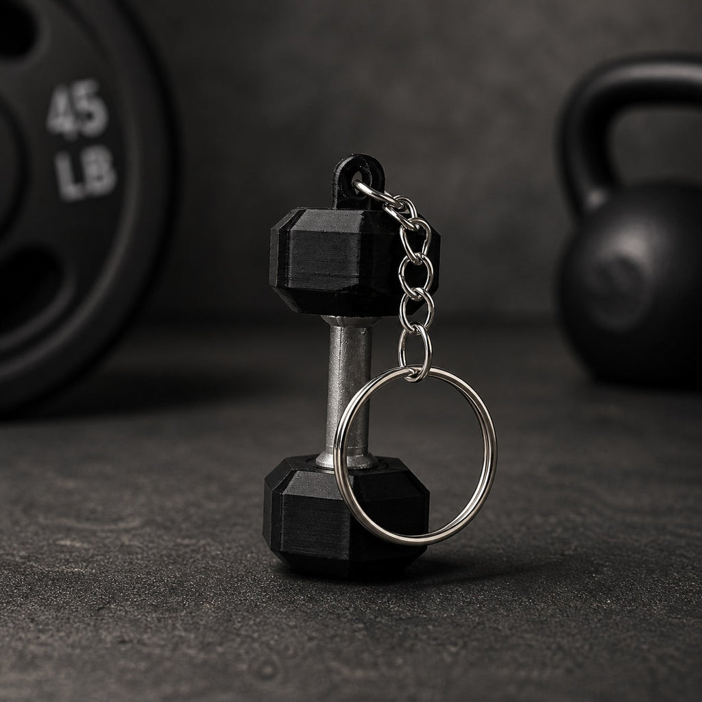 Mini Dumbbell Keychain