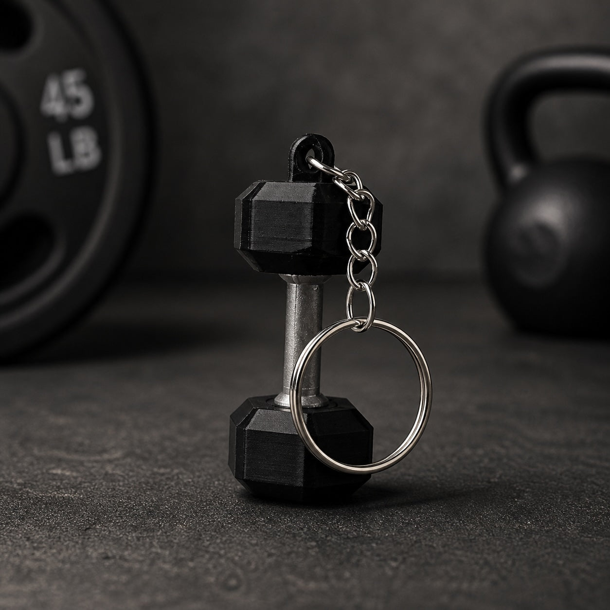 Mini Dumbbell Keychain