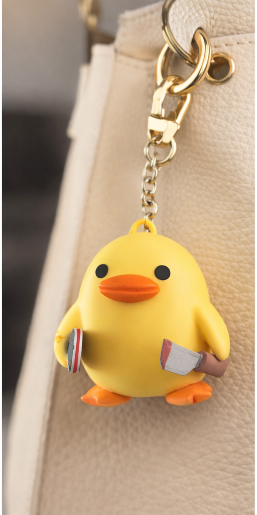 Pickleball Duck Keychain