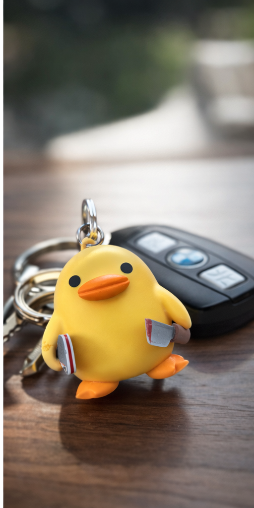 Pickleball Duck Keychain