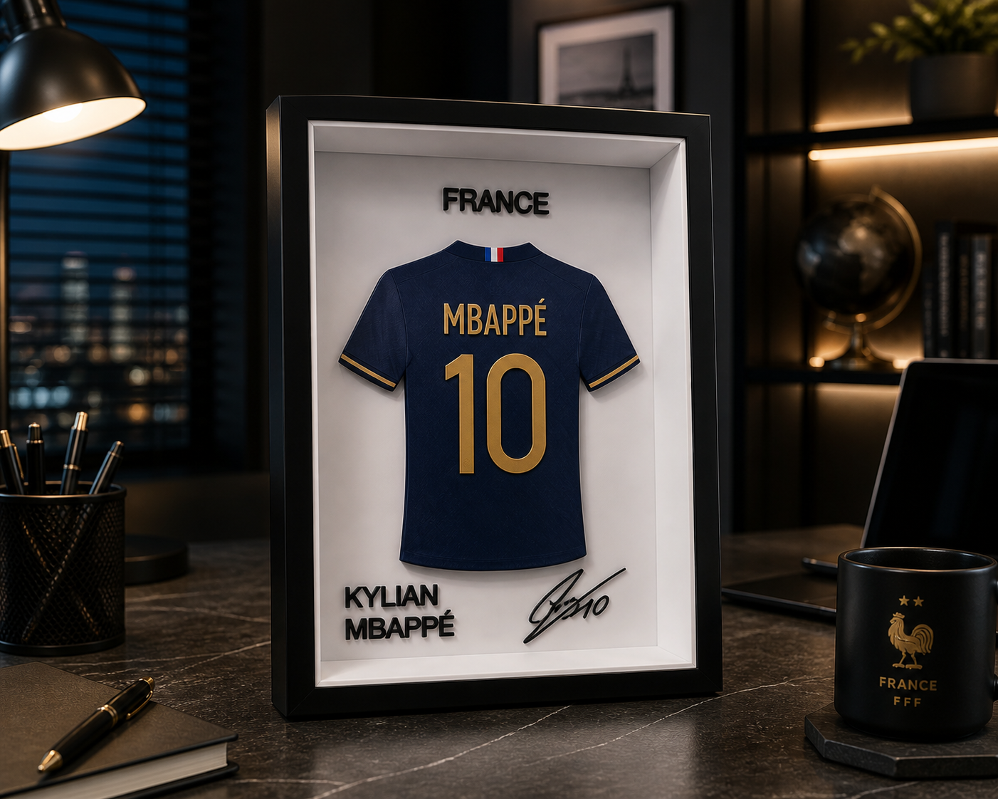 France Champion Frame – Premium Football Desk