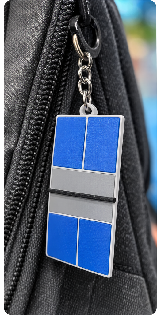 Pickleball Court Keychain