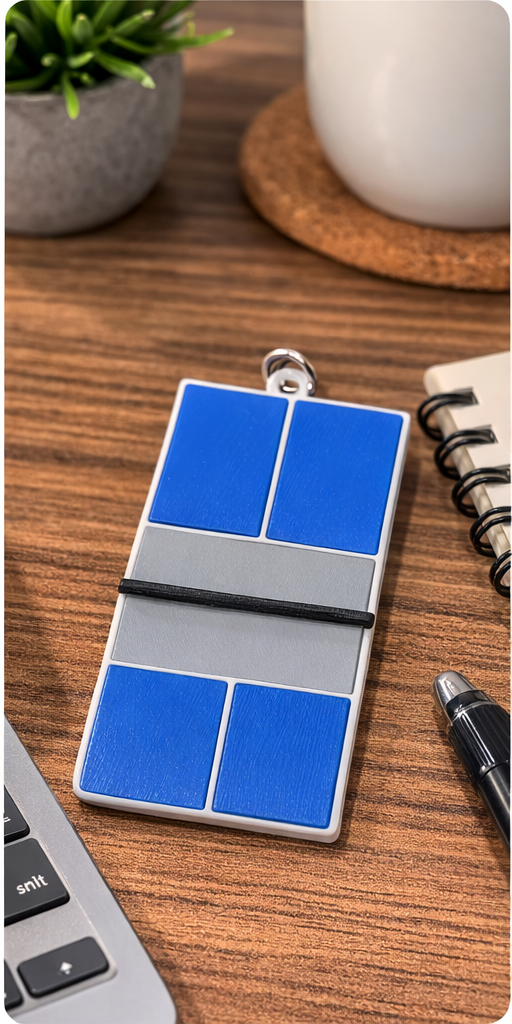 Pickleball Court Keychain